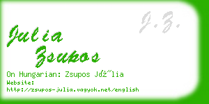 julia zsupos business card